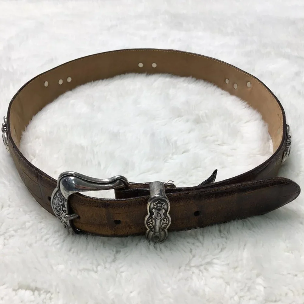 Brighton Women's Teapot Leather Belt Size M Length 36